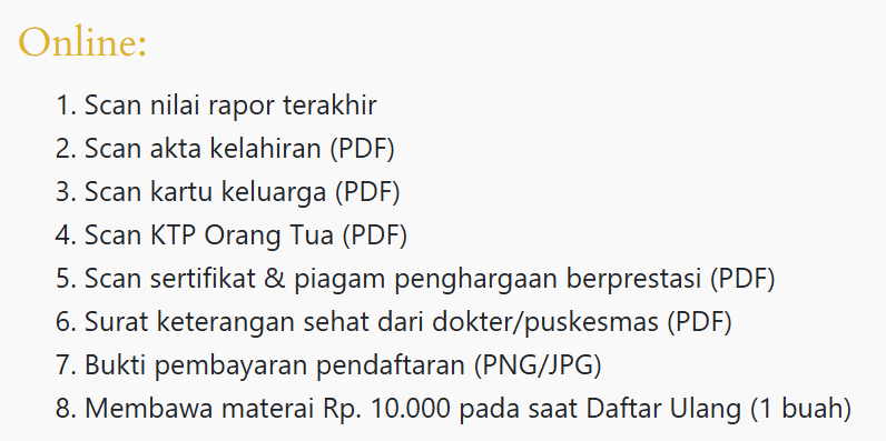 Syarat Pendaftaran